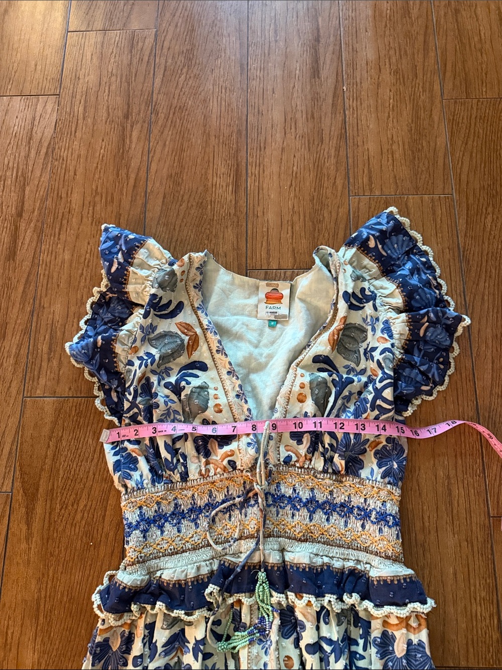 FARM Rio Ocean Tapestry Midi Dress- Medium - Picture 7 of 10